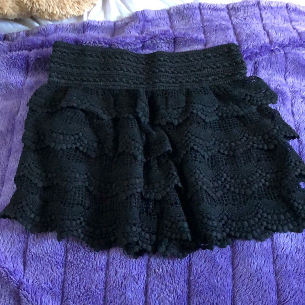 black shorts